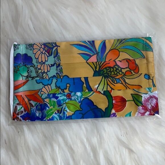 Johnny Was Floral Print Cotton Sateen Face… - Picture 1 of 5